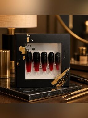 SALE 🔥 The Nailest Instant Luxury Acrylic Press-On Nails- Vamp- C-Curve Coffin